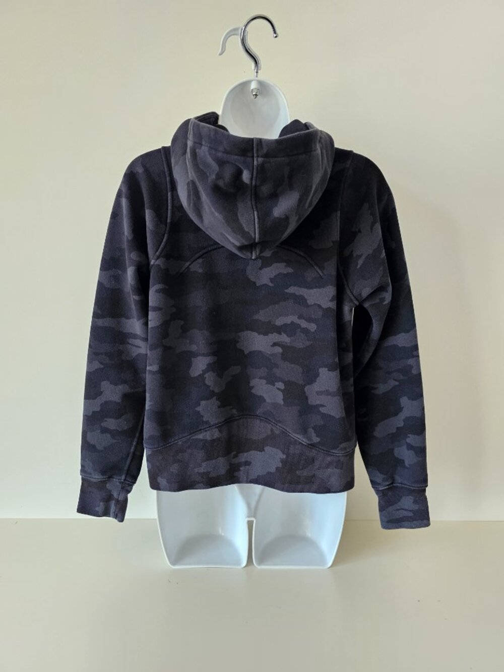 LULULEMON H3DC Black Camo Cotton Fleece Breathable Loungeful Hoodie Size 4 - Picture 6 of 9